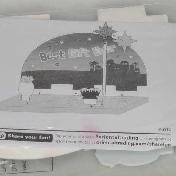 Baby Jesus Countdown Best Gift Ever Nativity Kid Craft Kit Advent Single NIP - Picture 3 of 5